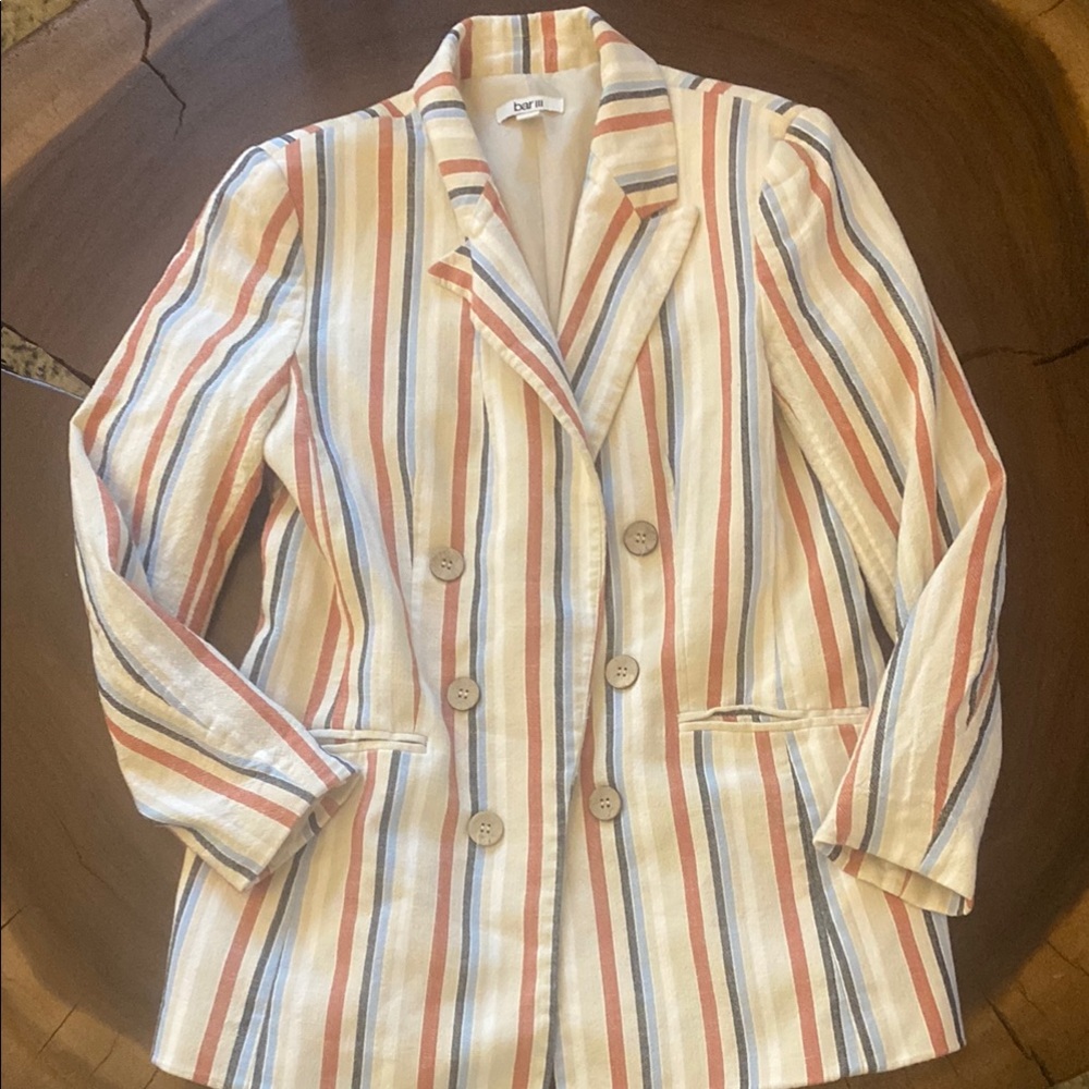Bar III Striped Women's Blazer/ Size Medium
